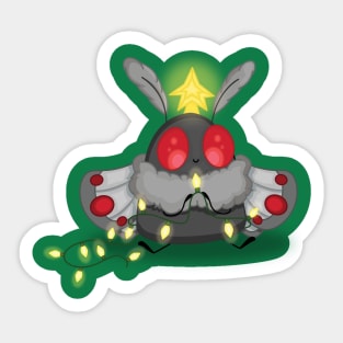 Mothman Loves Christmas Sticker